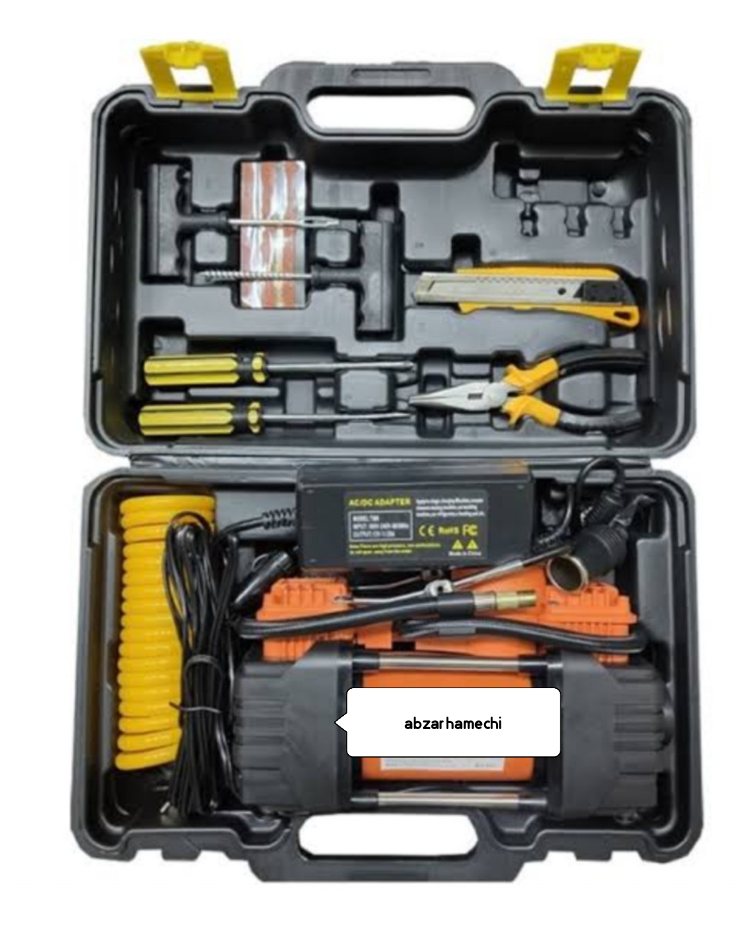 کمپرسور فندکی و برقی شهر دو سیلندر مستر تولز سیم پیچ مس